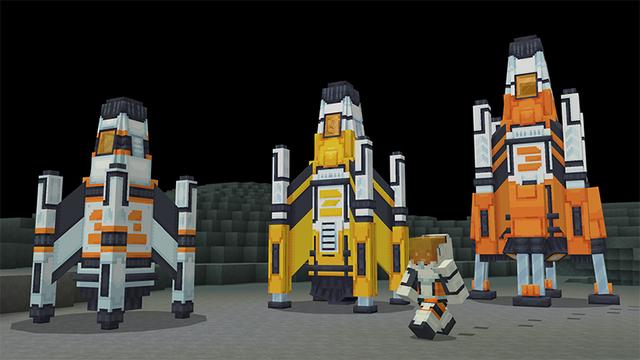 Screenshot of the Minecraft Bedrock Marketplace product Spacecraft created by Norvale.