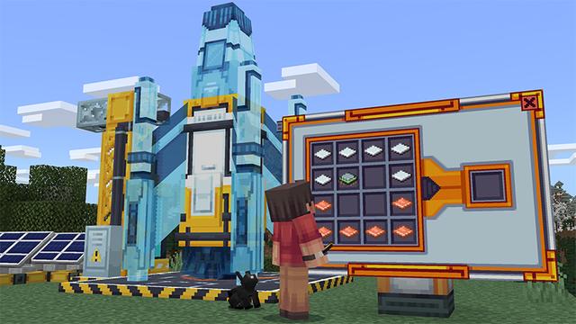 Screenshot of the Minecraft Bedrock Marketplace product Spacecraft created by Norvale.