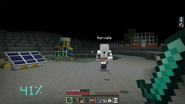 Screenshot of the Minecraft Bedrock Marketplace product Spacecraft created by Norvale.