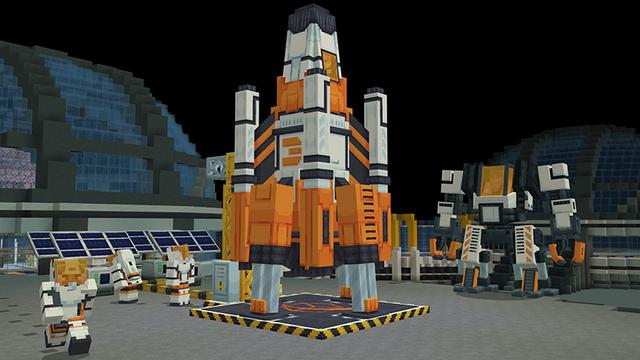 Screenshot of the Minecraft Bedrock Marketplace product Spacecraft created by Norvale.