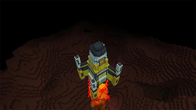 Screenshot of the Minecraft Bedrock Marketplace product Spacecraft created by Norvale.