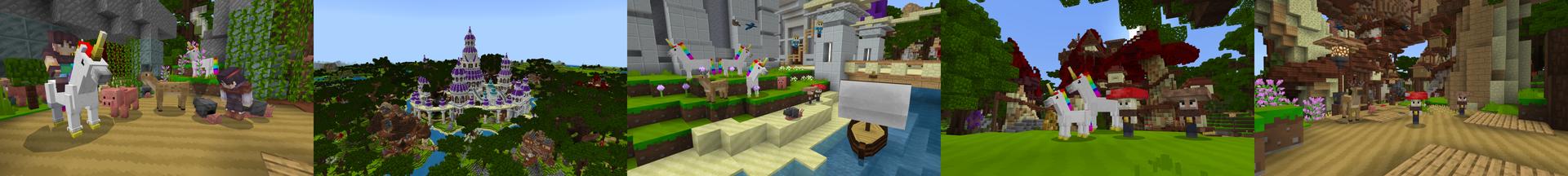 Panorama of the Minecraft Bedrock Marketplace product Unicorn Kingdom created by Norvale.
