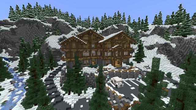 Screenshot of the Minecraft Bedrock Marketplace product Unterwiesntal - Ski Town created by Norvale.