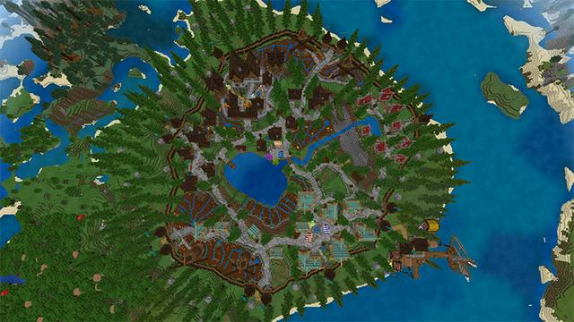 Screenshot of the Minecraft Bedrock Marketplace product Woodland Village created by Norvale.