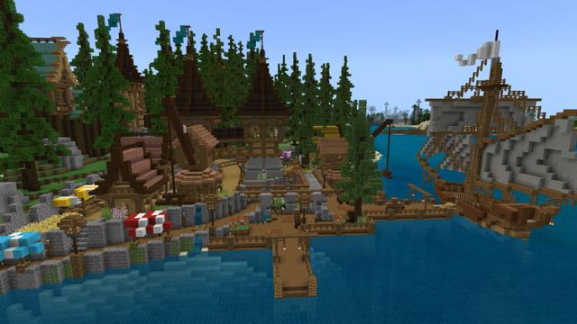 Screenshot of the Minecraft Bedrock Marketplace product Woodland Village created by Norvale.