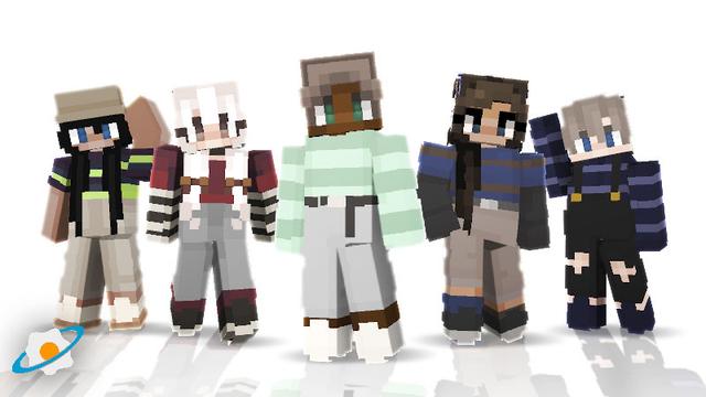 Thumbnail of the Minecraft Bedrock Marketplace product Striped Skins created by NovaEGG.