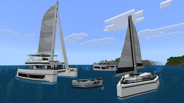 Screenshot of the Minecraft Bedrock Marketplace product BOATS created by Novasoft.