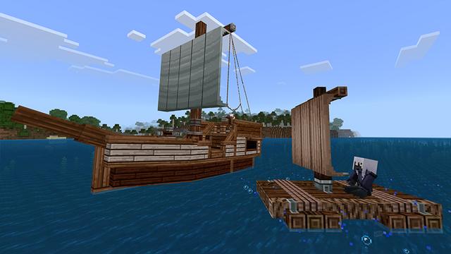 Screenshot of the Minecraft Bedrock Marketplace product BOATS created by Novasoft.