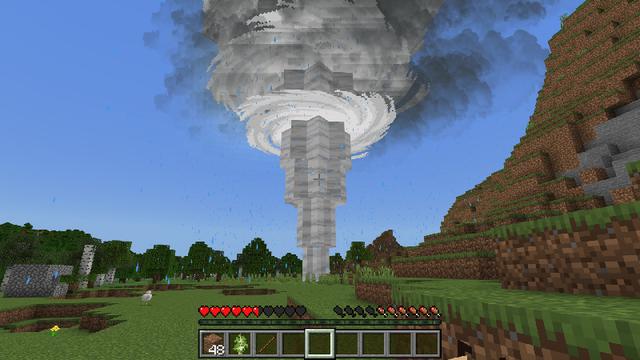 Screenshot of the Minecraft Bedrock Marketplace product EXTREME WEATHER created by Novasoft.