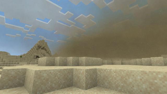 Screenshot of the Minecraft Bedrock Marketplace product EXTREME WEATHER created by Novasoft.