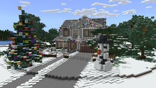 Screenshot of the Minecraft Bedrock Marketplace product FESTIVE HOUSE created by Novasoft.