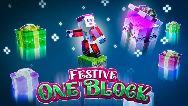 Thumbnail of the Minecraft Bedrock Marketplace product Festive One Block created by Novasoft.