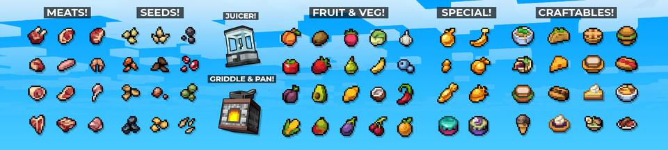 Panorama of the Minecraft Bedrock Marketplace product FOOD EXPANSION created by Novasoft.