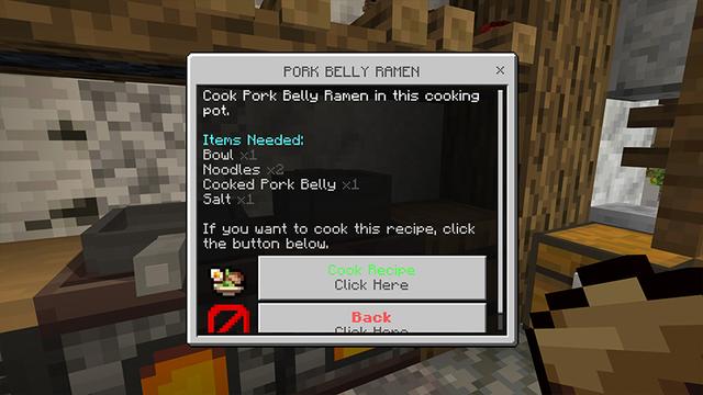 Screenshot of the Minecraft Bedrock Marketplace product FOOD EXPANSION created by Novasoft.