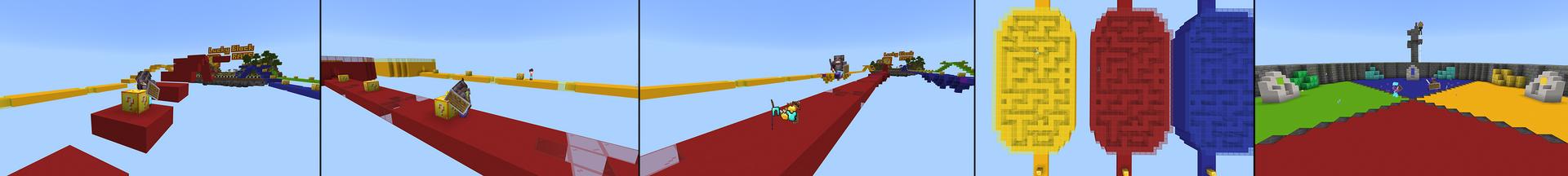 Panorama of the Minecraft Bedrock Marketplace product Lucky Block Race created by Novasoft.