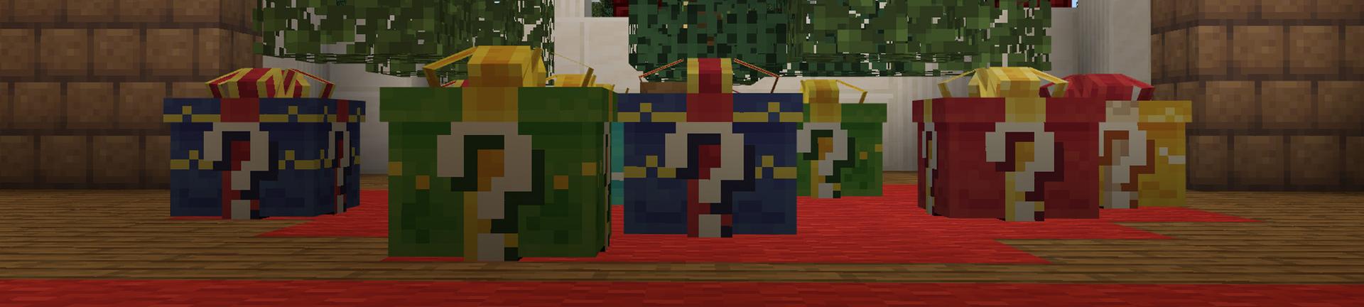 Panorama of the Minecraft Bedrock Marketplace product LUCKY PRESENTS created by Novasoft.