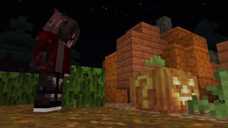 Screenshot of the Minecraft Bedrock Marketplace product Lucky Pumpkins created by Novasoft.