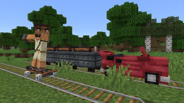 Screenshot of the Minecraft Bedrock Marketplace product MINECARTS created by Novasoft.