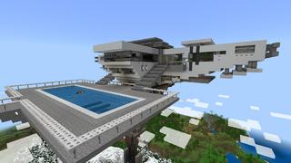 Screenshot of the Minecraft Bedrock Marketplace product Modern Sky Base! created by Novasoft.