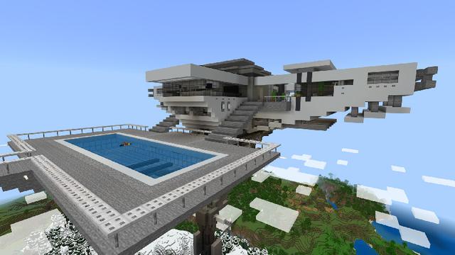 Screenshot of the Minecraft Bedrock Marketplace product Modern Sky Base! created by Novasoft.