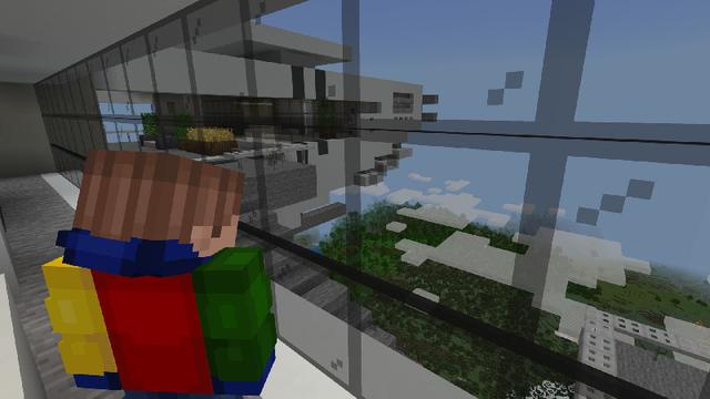 Screenshot of the Minecraft Bedrock Marketplace product Modern Sky Base! created by Novasoft.