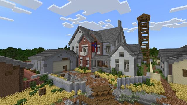 Screenshot of the Minecraft Bedrock Marketplace product Neighbourhood Bunkers created by Novasoft.