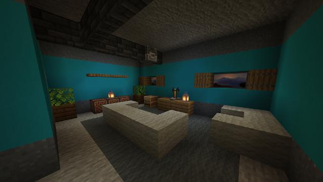 Screenshot of the Minecraft Bedrock Marketplace product Neighbourhood Bunkers created by Novasoft.