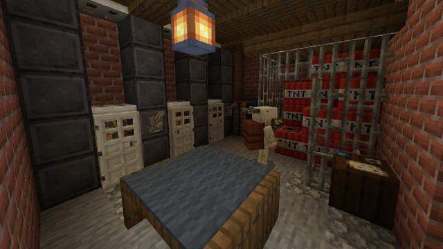 Screenshot of the Minecraft Bedrock Marketplace product Neighbourhood Bunkers created by Novasoft.