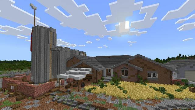 Screenshot of the Minecraft Bedrock Marketplace product Neighbourhood Bunkers created by Novasoft.
