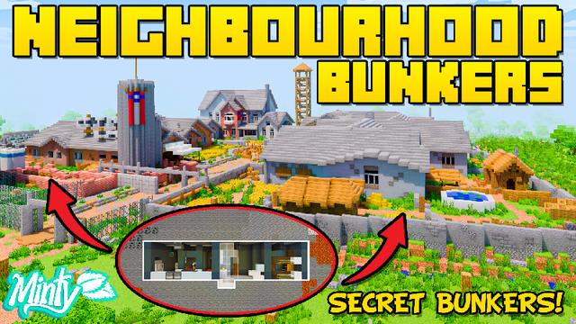 Thumbnail of the Minecraft Bedrock Marketplace product Neighbourhood Bunkers created by Novasoft.