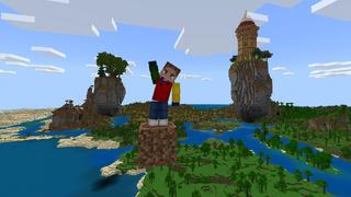 Screenshot of the Minecraft Bedrock Marketplace product ONE BLOCK BUT ON A SEED created by Novasoft.