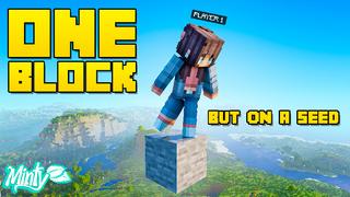 Thumbnail of the Minecraft Bedrock Marketplace product ONE BLOCK BUT ON A SEED created by Novasoft.