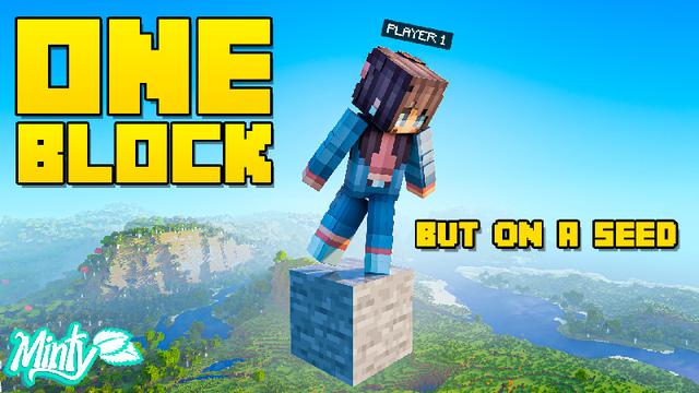 Thumbnail of the Minecraft Bedrock Marketplace product ONE BLOCK BUT ON A SEED created by Novasoft.
