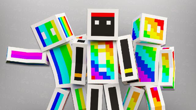 Thumbnail of the Minecraft Bedrock Marketplace product Rainbow Boxes! created by Novasoft.