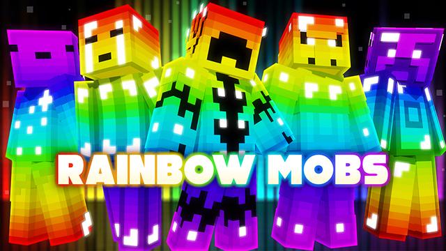 Thumbnail of the Minecraft Bedrock Marketplace product Rainbow Mobs created by Novasoft.