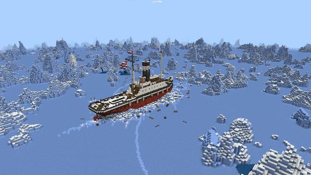 Screenshot of the Minecraft Bedrock Marketplace product Shipwreck Survival 2 created by Novasoft.