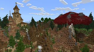 Screenshot of the Minecraft Bedrock Marketplace product Shroomville created by Novasoft.
