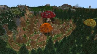 Screenshot of the Minecraft Bedrock Marketplace product Shroomville created by Novasoft.