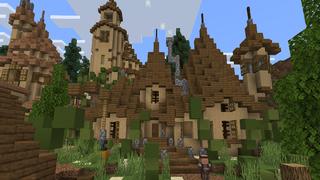 Screenshot of the Minecraft Bedrock Marketplace product Shroomville created by Novasoft.