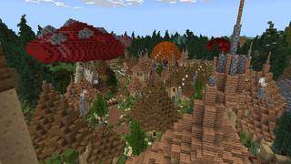 Screenshot of the Minecraft Bedrock Marketplace product Shroomville created by Novasoft.