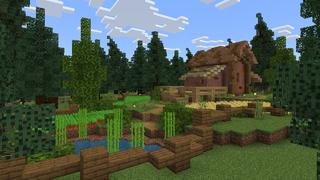 Screenshot of the Minecraft Bedrock Marketplace product Shroomville created by Novasoft.