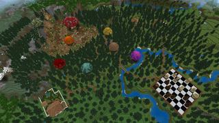 Screenshot of the Minecraft Bedrock Marketplace product Shroomville created by Novasoft.