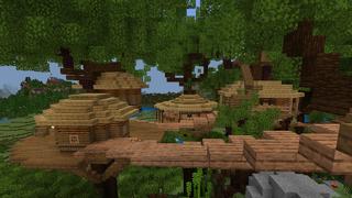 Screenshot of the Minecraft Bedrock Marketplace product Treehouse Base! created by Novasoft.