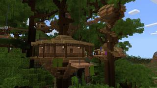 Screenshot of the Minecraft Bedrock Marketplace product Treehouse Base! created by Novasoft.