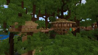 Screenshot of the Minecraft Bedrock Marketplace product Treehouse Base! created by Novasoft.