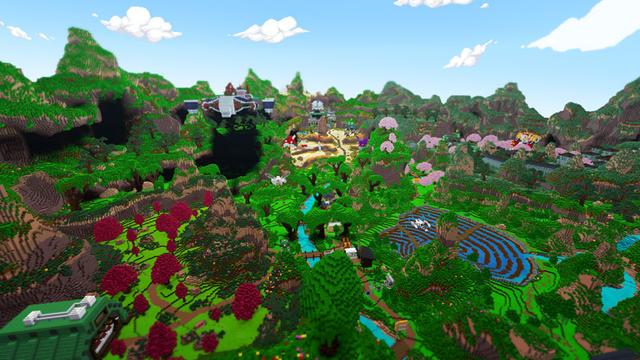 Screenshot of the Minecraft Bedrock Marketplace product DestructoBot vs Dinosaurs created by Noxcrew.