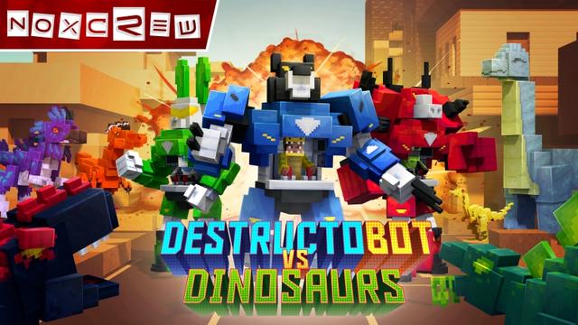 Thumbnail of the Minecraft Bedrock Marketplace product DestructoBot vs Dinosaurs created by Noxcrew.