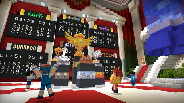 Screenshot of the Minecraft Bedrock Marketplace product Grid Runners Pro created by Noxcrew.
