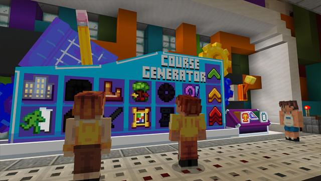 Screenshot of the Minecraft Bedrock Marketplace product Grid Runners Pro created by Noxcrew.