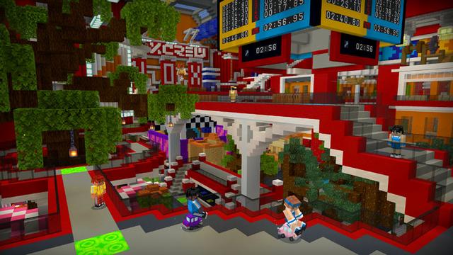 Screenshot of the Minecraft Bedrock Marketplace product Grid Runners Pro created by Noxcrew.